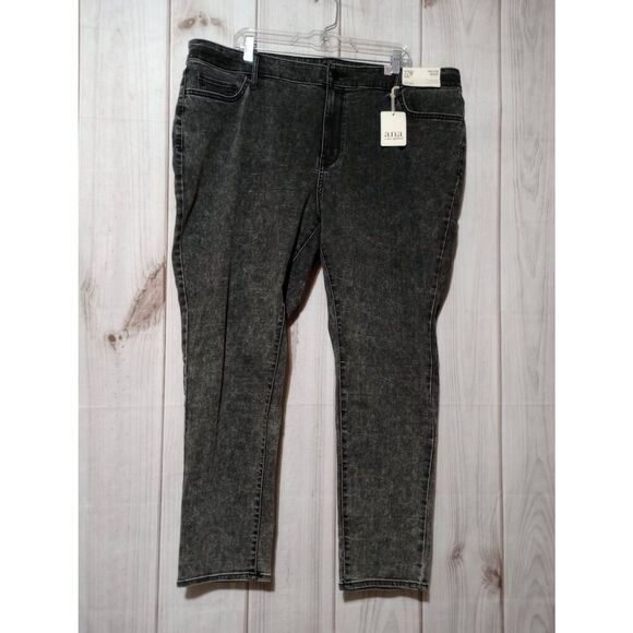 A.n.a Jeans Ladies‎ 22W Black High Rise Jeggings Acid Wash - Picture 1 of 7